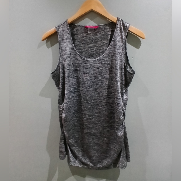 Not Just Pants Tops - Not Just Pants Gray Athletic Ruched Tank Top